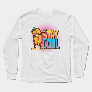 Dabbing Hot Dog Long Sleeve T-Shirt